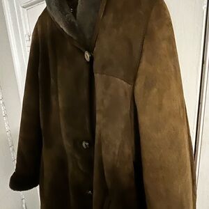 Elegant Vintage Chocolate Brown Teddy Jacket